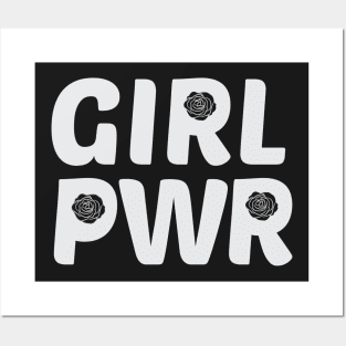 Girl Power Rose Logo Posters and Art